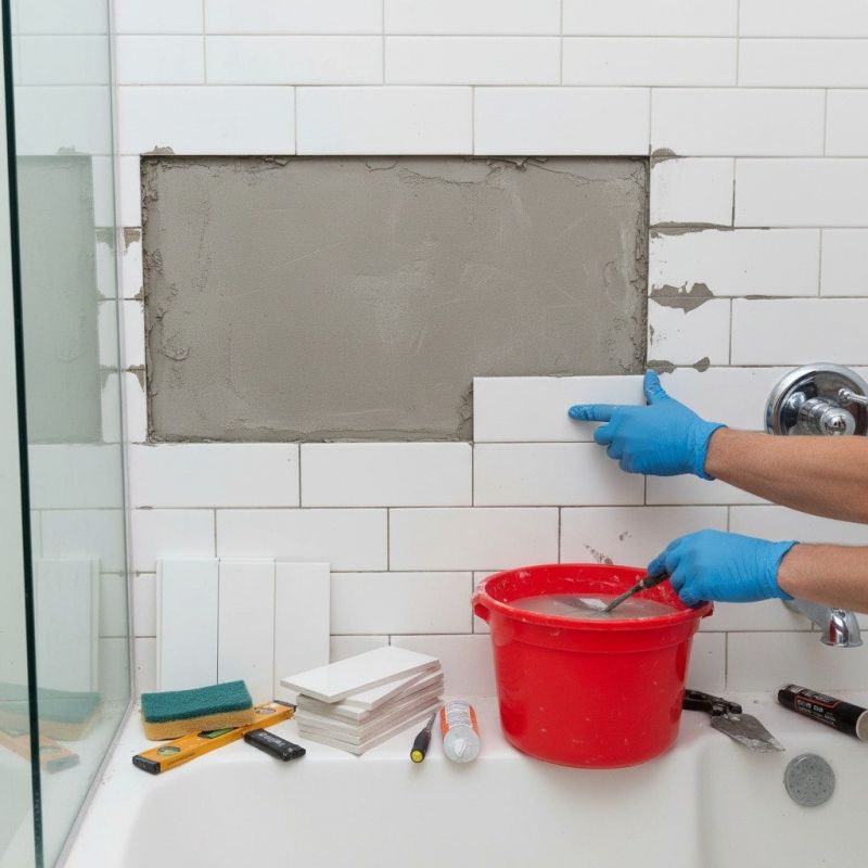 Bathroom Tile Repair detail